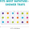 Munchkin Dandy Dots Non Slip Baby Bath Mat, Colourful Bubble Bath Mat & Shower Mat, Safety Kids Plastic Mat with Skid-Resistant Suction Cups, Essential Children's Accessories