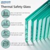 Luxura® 1400 x 1000mm Chrome 2 Section Folding Over Bath Shower Screen Door 6mm Clear Toughened Safety Glass Panel 180° Pivot Bathroom Hinged Framed Bath Screens