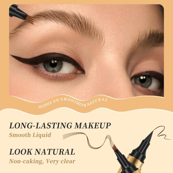 Microblading Pencil with 4 Fine Microfork Tips - Long-Lasting Waterproof, Smudge-Proof Eyebrow Shaping Tool for Natural Eyebrow Shaping (Dark Brown)