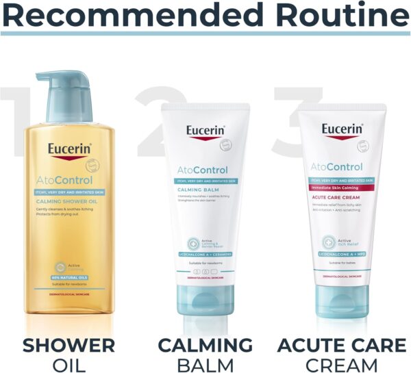 Eucerin AtoControl Acute Care Cream 100ml, Gentle Moisturiser to Target Acute Effects of Atopic Dermatitis, Dry Skin Moisturiser for Softer Skin, Soothes Dry, Itchy and Irritated Skin