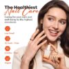 Modelones Nail Care 8 in one Ridge Filling Strengthener Treatment, Nail Polish Strengthener for Damaged and Weak Nails, Nail Hardener Extra Strong and Growth Smoothing Base Coat White Nail 15ml