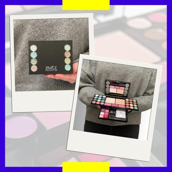 ZMILE COSMETICS Diamonds Beauty Box Vegan Cosmetics with Mirror - Small Make-Up Set for On the Go, for Traveling and as a Gift