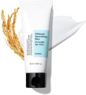 COSRX Ultimate Nourishing Rice Overnight Spa Mask, 60ml | Facial Moisturizer with Rice Extract and Niacinamide | Leave-on Face Mask | Korean Skincare