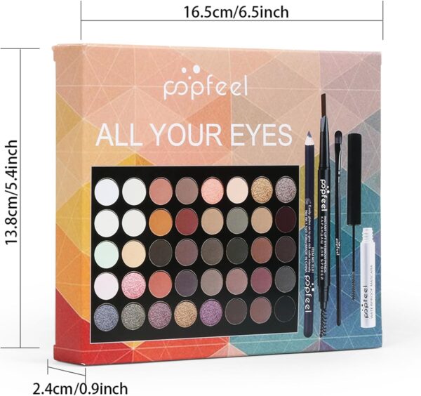 LHLXZQ Eyes Makeup Set, Inclundes 40 Colours Eyeshadow Palette Eyeliner Eyebrow Pencil Mascara and Makeup Brushes, Portable Travel Essential Starter Cosmetic Set for Teen Girls Women, 01B
