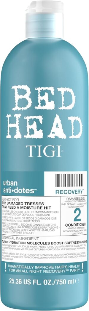 Bed Head by TIGI - Urban Antidotes Recovery Moisturising Conditioner - Ideal for Dry Damaged Hair - 750 ml