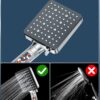 Shower Head with Filter,YEAUPE PRO Square Pure Shower,Bathroom showerhead (115 * 100mm), Shower Heads High Pressure 6 Jet Modes,Universal Powerful Flow Rain Hard Water Softener Handheld Shower Head