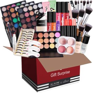 Holzsammlung Makeup Kit for Women Full Kit, All in One Makeup Gift Set, Make up Set for Girls Teenagers Women Beginners, Cosmetic Make up Starter Kit Include Eyeshadow Palette Eyebrow Pencil Lipstick