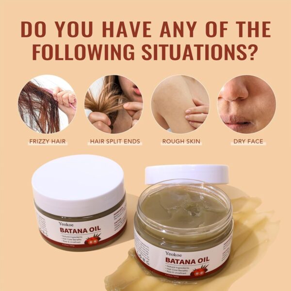 Batana Oil for Hair Growth Pure and Natural Raw Unrefined Dr Sebi,Hair Oil,Great for Skin Care and Hair Care Promotes Hair Thickness for Men Women