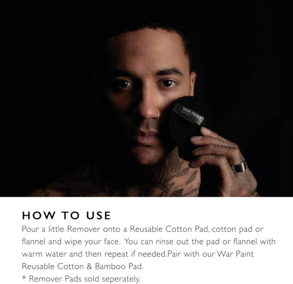 War Paint For Men Professional Makeup Remover - Face Cleanser for Removing Makeup & Excess Oils - Suitable for All Skin Types - Vegan Friendly & Cruelty-Free - Liquid Makeup Product For Men - 100ml