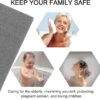 Loofah Shower Mat, Bath Mat Non Slip, Anti Mould Shower Mats for Inside Shower, 60 x 40 cm Shower Mats with Drain, Washable Bath Mats for Bathroom Floor, PVC Bathtub Mat for Elderly, Quick Dry (Grey)