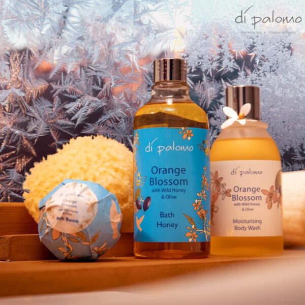 Di Palomo Orange Blossom & Honey Body Wash 240ml. Moisturising Body Wash. Body Wash for Women & Men with Skincare. Shower Gel & Bubble Bath. Luxury Shower Gel Men & Women. Ladies & Mens Shower Gel.