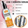Keratin Protein Hair Serum Anti Frizz Control Repair Hair- Rose Water Spray for Hair Moisturize Anti-Frizz Hair Smooth Products Curly Hair Brush Curl Defining Brush for Shaping Hair Women Men(3PCS)