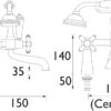 Bristan K BSM C Colonial Bath Shower Mixer - Chrome