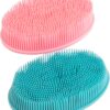 DNC Silicone Body Scrubber Exfoliating Shower Bath Body Brush 2 Pack