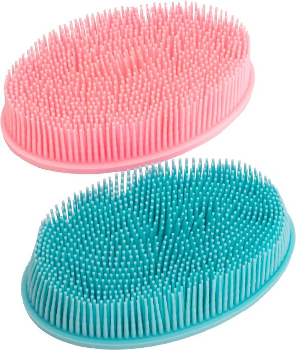 DNC Silicone Body Scrubber Exfoliating Shower Bath Body Brush 2 Pack