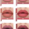 6 Pcs Matte Liquid Lipstick Set Nude Lip Gloss Non-Stick Cup Not Fade Waterproof Long Lasting Lip Sticks Gift For Make Up Women (Set B)