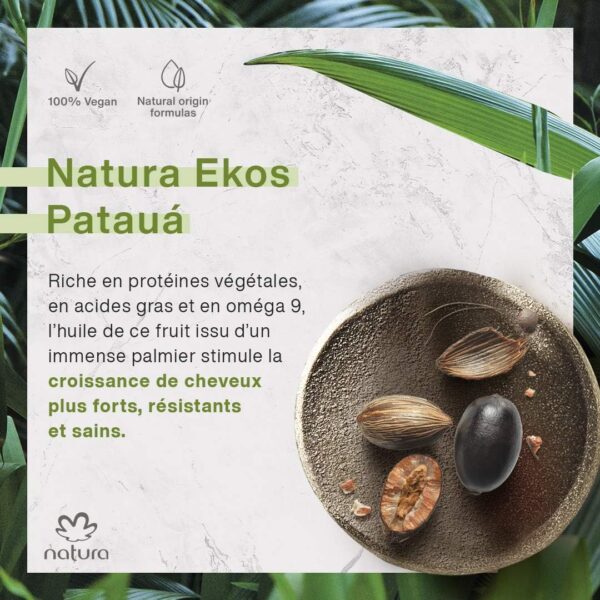 NATURA - Ekos Pataua Strengthening Mask - For Fine and Fragile Hair - Strengthens and Repairs Hair, Protects against Environmental Stressors - 100% Vegan - Cruelty Free - 200g