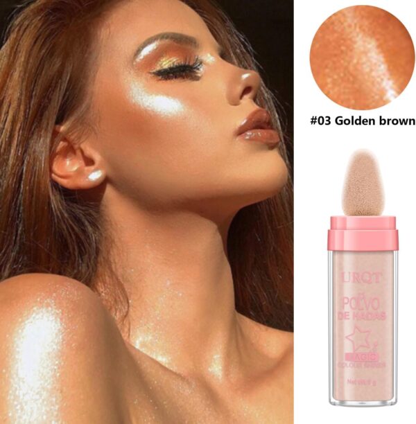 3 Pack Polvo De Hadas Fairy Highlighter Patting Powder Face Body Glitter Shimmer Brightens Blusher Waterproof Smooth Highlighter Festival Party Makeup (Set A)