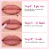 bayfree 2-IN-1 Lip Liner and Lip Stain, High Pigmented Long Lasting Velvet Lip Tint, Well-Defined Lipliner, Weightless Waterproof Not Animal Tested, Matte Finish Makeup
