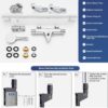 MORADO Thermostatic Bath Shower Mixer Tap Set,Bathtub Shower Mixer Tap with with Shower Riser Kit,(1x Hand Shower,1x Shower Rail 70cm, 1x Shower Hose 1.5m,1x Deck Mounted Bath Shower Tap),Chrome