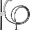 71nHBPBd7EL._AC_SL1500_.jpg Croydex Bar Mixer Shower Set with 1500mm Flexi-Tube Hose, One Function Shower Head, Riser Rail, Easy Installation, Suitable for Round Taps, Chrome & White