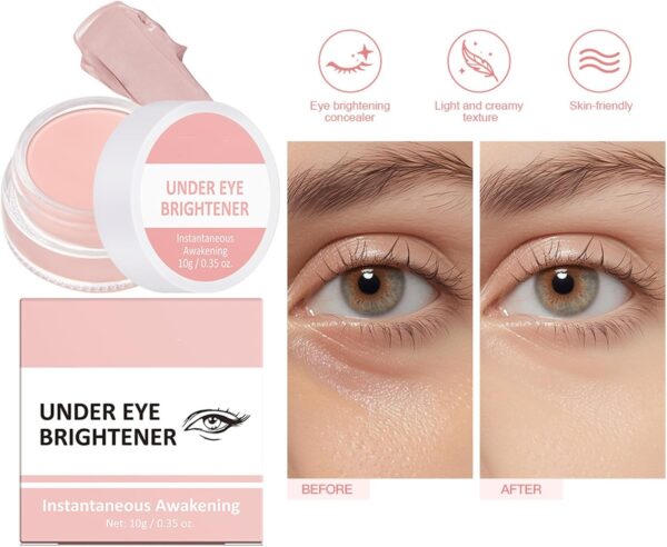 Under Eye Concealer Brightener & Correctors,Instant-Anti Aging Eraser Eye Concealer for Dark Circles,Correcting Eye Brightener, Dark Circles and Blemish Concealer, Korean Makeup