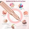 FOLAI Electric Nail Files, Professional Nail Drill for Acrylic Nails Gel, Electric Nail Drill 20000 RPM, Adjustable Speed E File for Nails, for Beginner Girl Women Mum