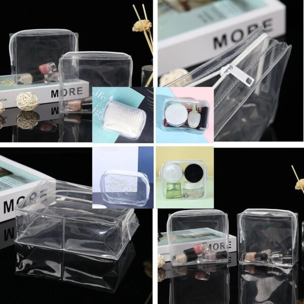 71o0KURPiiL._AC_SL1500_.jpg 2 Pack Mesh Pouf Bath Sponge with Clear Travel Toiletry Bag Black+White Mesh Loofah Body Exfoliating Shower Ball Shower Sponge with 2 Wall Hooks