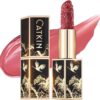 CATKIN Red Glitter Lipstick, Long Lasting, High Impact, Moisturizing Formula, enriched with Avocado Oil and Vitamin E, 3.2g