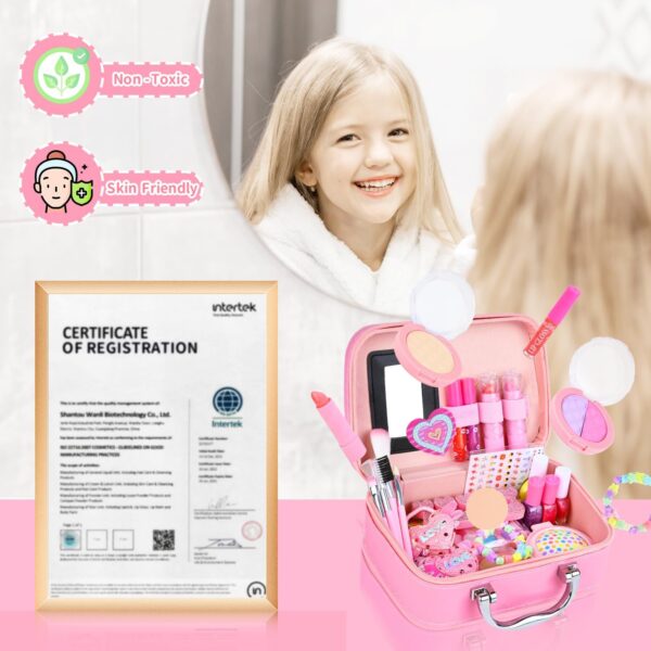 Kids Makeup Sets for Girls, Children Real Washable Make up Starter Kit, Princess Pretend Play Makeup Girls Toys with Cosmetic Bag, Christmas Birthday Present for 3 4 5 6 7 8 9 10 Years Old Girls