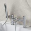 Architeckt® Malmo Bathroom Bath Shower Mixer Tap Handset Hose Attachment Round Twin Lever Handle for Bathtub Modern, Chrome