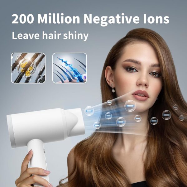 71oKm5SB9vL._AC_SL1500_.jpg Ionic Hair Dryer with Diffuser, Powerful 1800W Blow Dryer for Women & Men, Fast-Drying Hair Dryer with Nozzle for Home, Salon, Travel