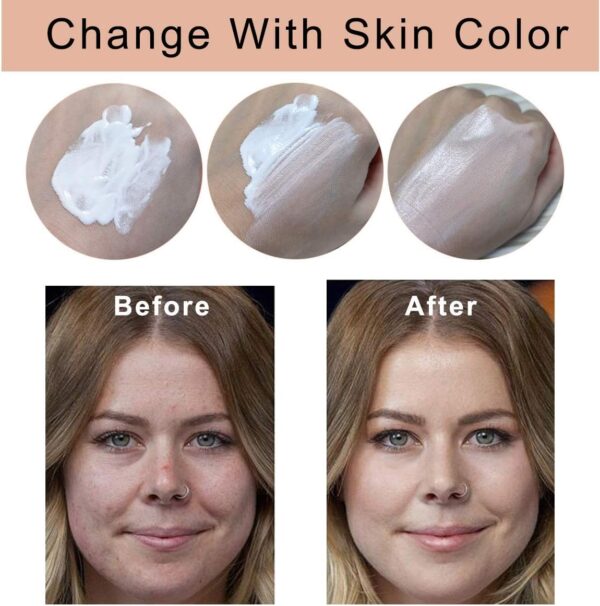 Find Back 2PACK TLM Flawless Colour Changing Warm Skin Tone Foundation,Naturally Blends Moisturizing Foundation Makeup,Long Lasting Poreless Liquid Cover Concealer SPF 15 for Face Makeup, Beige