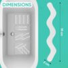 plastific 12pcs Non-slip Strip Stickers, Anti Slip Grip Stickers Adhesive Shower Strip Stickers Non Slip Strips Pad Treads Bathtub Flooring Safety Tape Mat for Bath Shower (White)