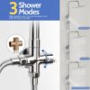 71oURcDCfdL._AC_SL1500_.jpg BIMVER Shower Mixer Set, Height Adjustable Shower System with 5 Jet Types Handheld Shower & 30×30cm Square Overhead Rainfall Shower Head, Water Saving Stainless Steels Shower Kit Without Tap, Chrome