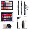 RoseFlower Makeup Kit for Women, All in One Makeup Gift Set for Women and Teen Girl, Full Makeup Kit with Lipgloss Eyeshadow Palette Concealer Stick Mascara Eyeliner Pencil Eye Shadow Brush