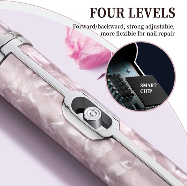 Neyared 4 Speed Electric Nail File with 18 Grinding Heads for Thick Toe Nails, Cordless Nails Drill for Nursing Peeling Removing Grinding Edge