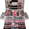 JasCherry All-in-One Make-up Box Set Multi-purpose Cosmetic Storage Beauty Case Professional Contain Eyeshadow Concealer Lip gloss Blusher Compact Powder Eyebrow and Makeup Pencil Brush #1