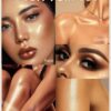 3 Pack Liquid Contour & Highlighter & Blush Makeup Set Long Lasting Natural Weightless Buildable Contouring Bronzer Liquid Blush Stick Beauty Wand Liquid Highlighter Makeup (Set A)