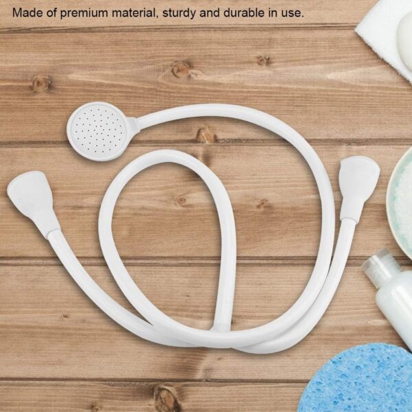 Fdit 1.2M Double Tap Connection Push On Bath Sink Shower Head Handheld Showers Hose Water Spray Pet Hair Dresser G1/2" Connector Thread