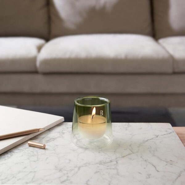 Bolsius - CleanLight Starter Set - Refillable Scented Candle - Holder & 9 Refills - Multiple Fragrances - Green - Burning Time of 20 Hours - Natural Extracts & Vegan Wax - No Palm Oil