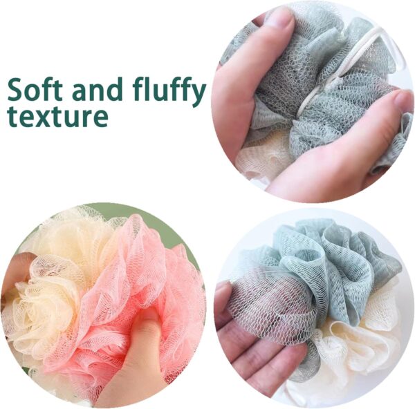 Sadocom 24 Pack Travel Loofah, Individually Wrapped Small Loofah Shower Pouf, 4 inch Mini Bath Sponges for Shower, Multicolor