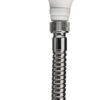 Croydex Secura Shower Set with Shower Head, 1750mm Stainless Steel Hose and Tap Shower Attachments, Suitable for High and Low Pressure Systems, Combi Boilers, Includes Riser Rail, White & Chrome