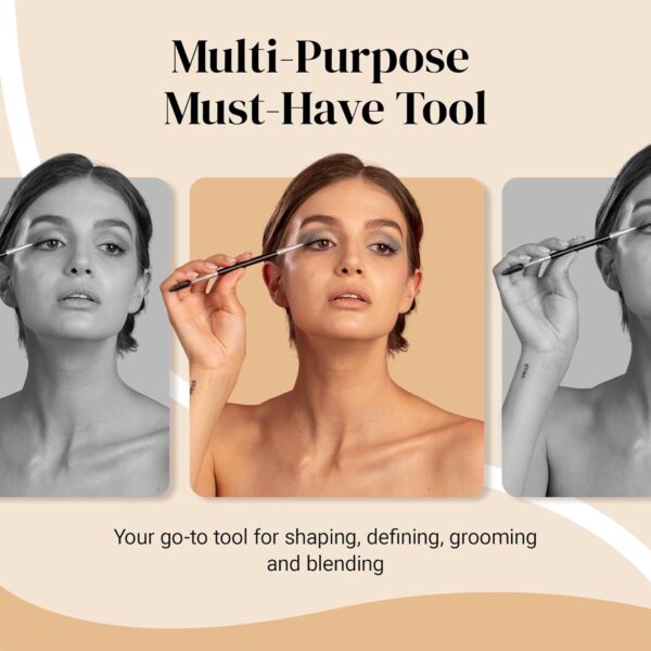 Keshima Duo Eyebrow Brush - Premium Quality Angled Eye Brow Brush and Spoolie