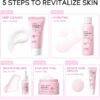 LAIKOU SkinCare Set, JAPAN Sakura Skin Care Sets & Kits - Cleanser,Toner,Face Serum,Eye Cream,Face Cream, Gift Set for Teenage Girls Women Mom Daughter Birthday, Travel Kit for All Skin Types, 5pcs