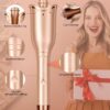 Automatic Curling Iron, Professional Automatic Hair Curler with 1" Curling Iron Large Slot & 4 Temperature & 3 Timer, Dual Voltage Anti-Tangle Rotating Curling Iron with Auto Shut-Off for Hair Styling