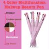 4 In 1 Makeup Pen Multifunctional Makeup Pen，Waterproof，Highlighter，4 Color Multifunction Makeup Beauty Pen,Makeup Pen for Woman Design
