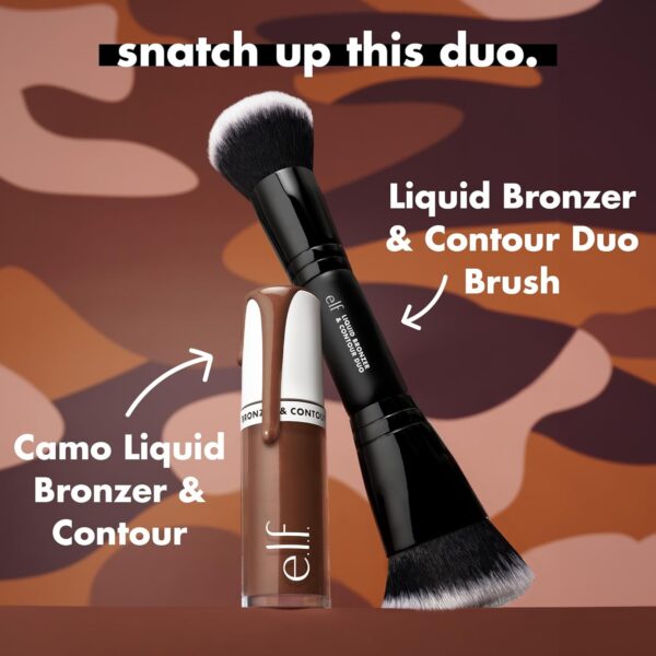 e.l.f. Camo Liquid Bronzer & Contour, Highly Pigmented, Natural-Looking Glowy Finish, Long-Lasting, Rounded Applicator, Vegan & Cruelty-Free, 2 Fair/Light