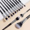 Makeup Brushes, MAANGE 30 Pcs Professional Makeup Brush Set for Foundation Blending Powder Blush Concealers Eyeshadow, 5 Products Included, Makeup Brushes Black, 30 Piece Set