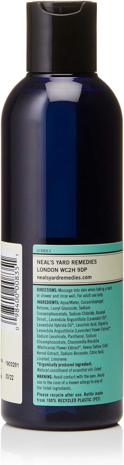 Neal's Yard Remedies English Lavender Bath & Shower Gel | Clean Your Body & Relax Your Mind | 200ml